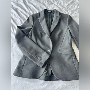 Express Editor One button Blazer - Heather Gray, size 6